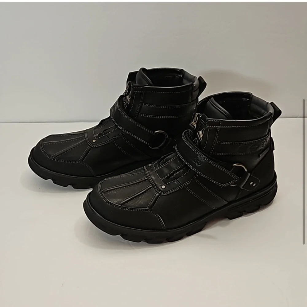Skechers Men's Heavy Duty Water Resistant Weatherproof Boots Black 10.5 - Picture 3 of 8